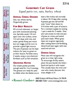 Renee's Garden Cat Treats Gourmet Mixed Greens -VICTOR Big Department Store 5316 pb