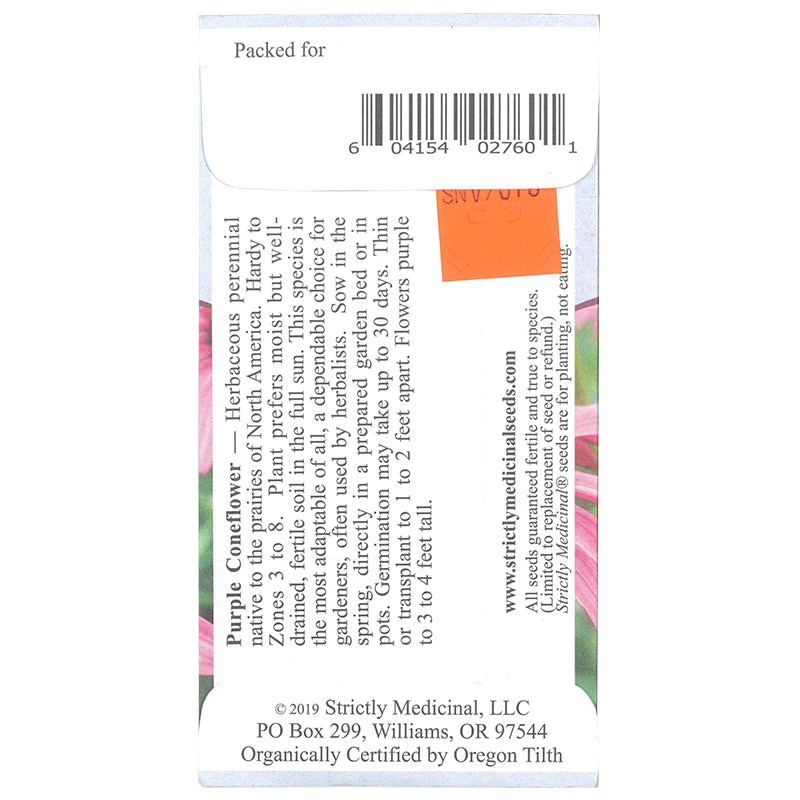 Strictly Medicinal Organic Purple Coneflower 4 Strictly Medicinal Organic Purple Coneflower - Image 2