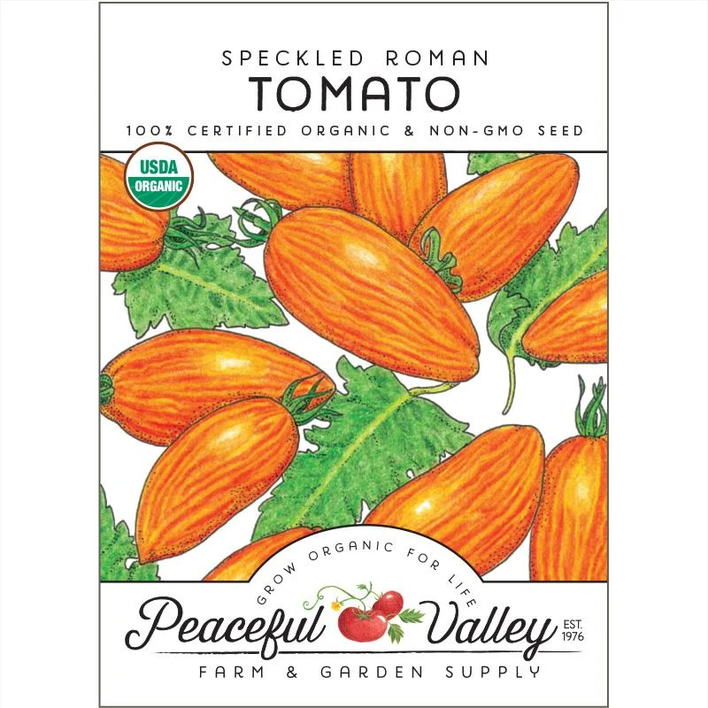 Paste Speckled Roman Tomato Seeds (Organic) 3 Paste Speckled Roman Tomato Seeds (Organic)